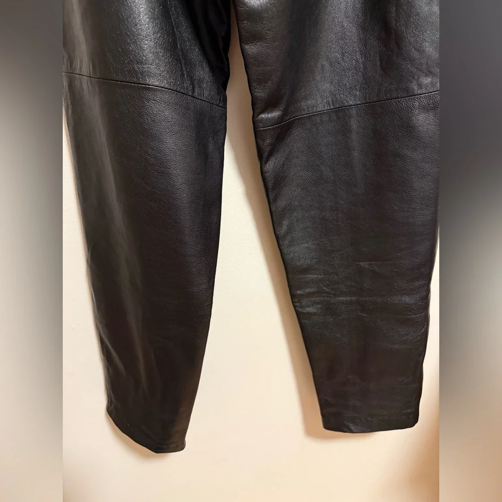 Vintage Black Leather Pants - Picture 10 of 12
